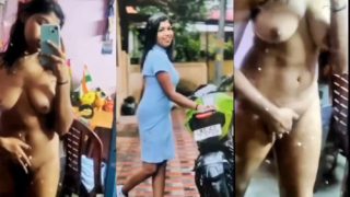 Tamil Malaysian Girl Fully Nude Showing Pressing Her Boobs Show
