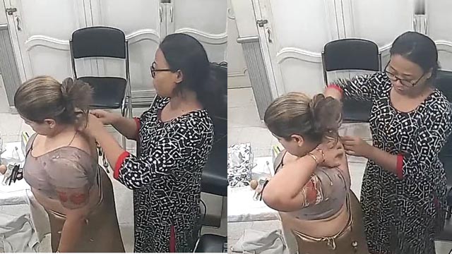 Horny Rich Bhabhi Changing Parlour In CCTV Captured – desibf